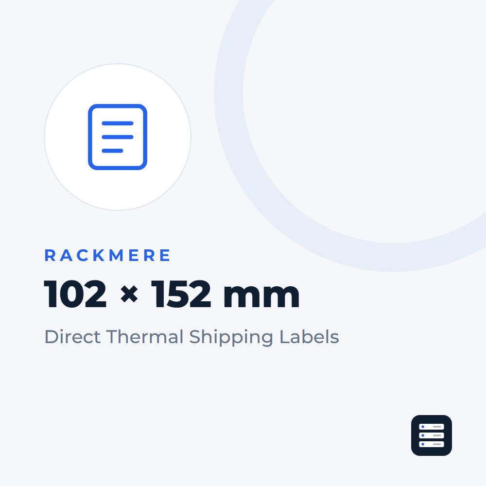 Direct thermal shipping labels 102 x 152 mm